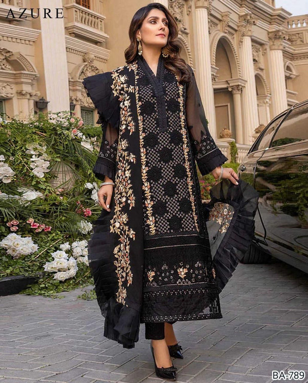 DHANAK EMBROIDED 3PC WITH BAMBER EMBROIDED DUPPATA